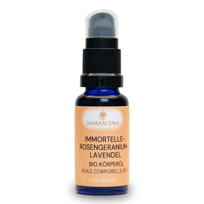 Immortelle-Rosengeranium-Lavendel Körperöl BIO